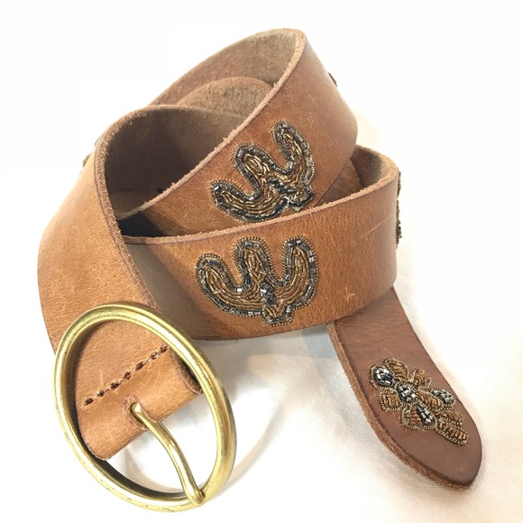 Lucky Brand Accessories - Lucky Brand Beaded Cactus Belt